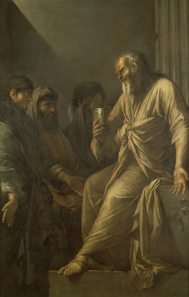 Sokrates död av Salvator Rosa