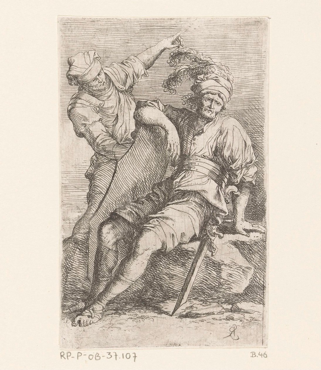 Två soldater Små figurer (serietitel) Figur (serietitel) av Salvator Rosa