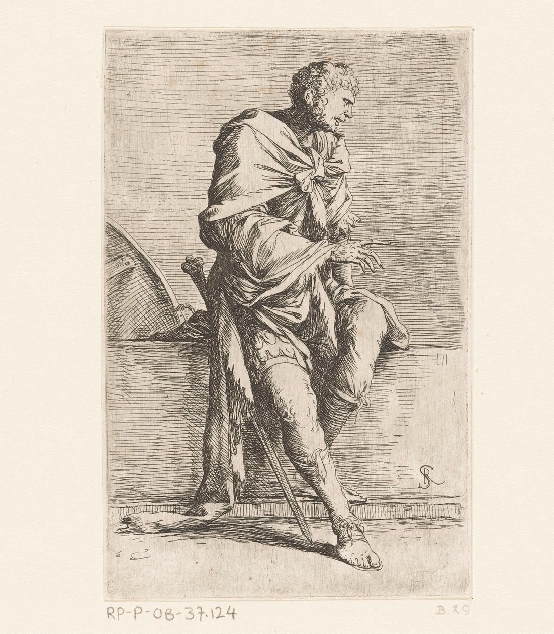 sittande soldat Små figurer (serietitel) Statyett (serietitel) av Salvator Rosa