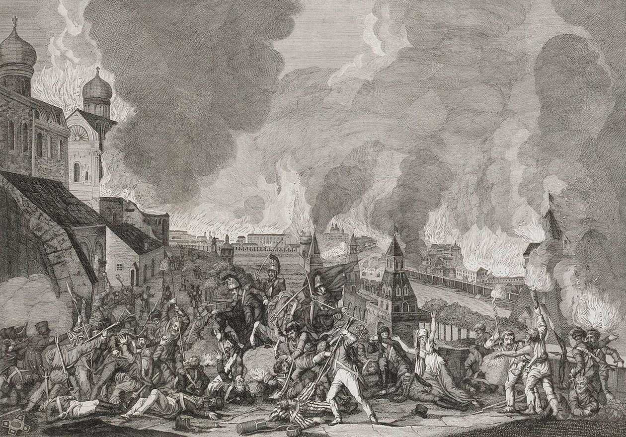 Moskvas brand den 15 september 1812 Fransmännen i Moskva, 1812-1823. av Salvatore Cardelli