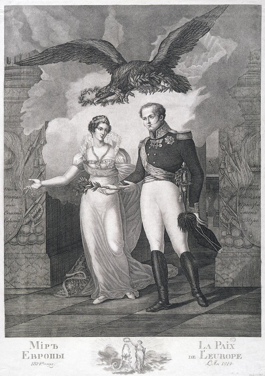 Allegorin om Europas fred, 1814 av Salvatore Cardelli