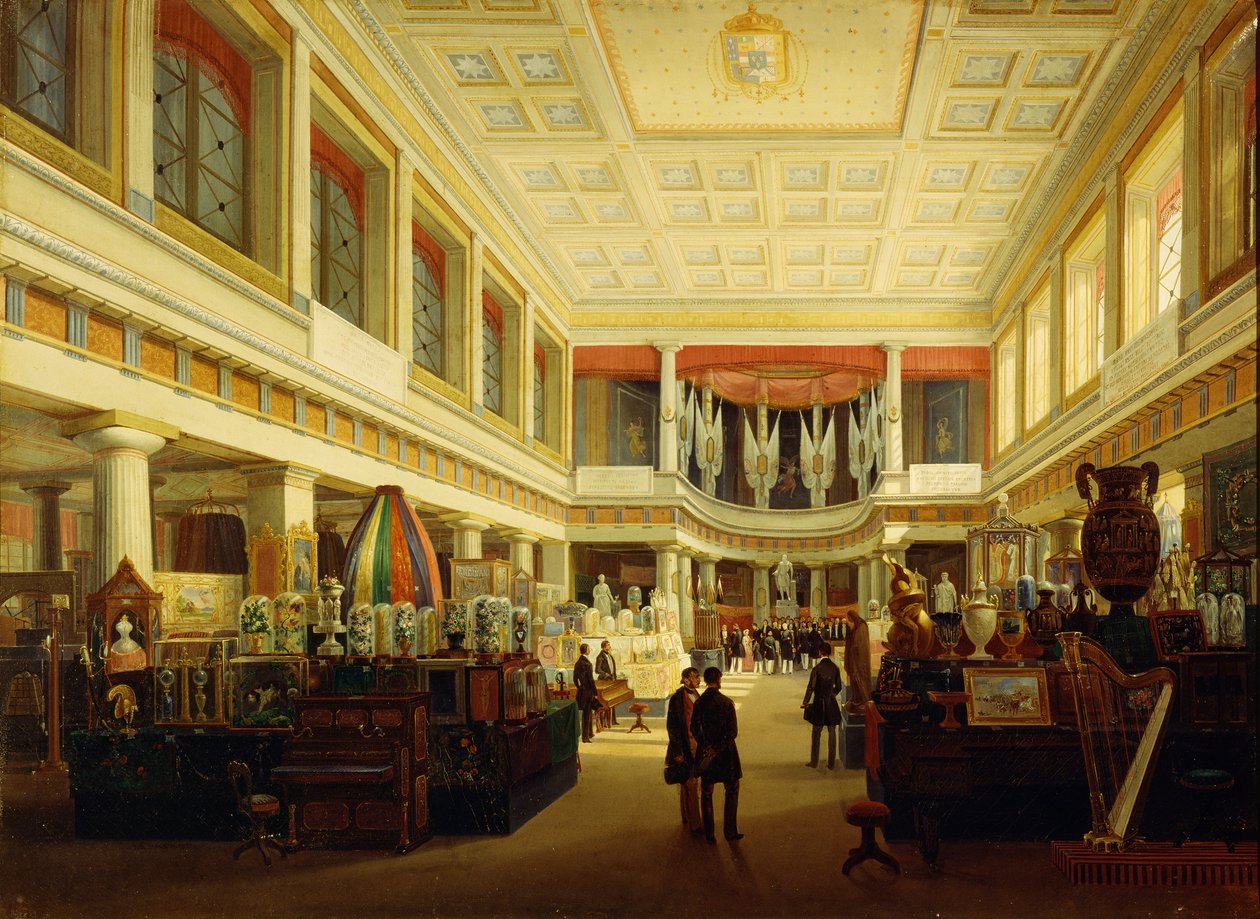 Första industriutställningen i Neapel i Sala Tarsia 1854, Salvatore Fergola av Salvatore Fergola