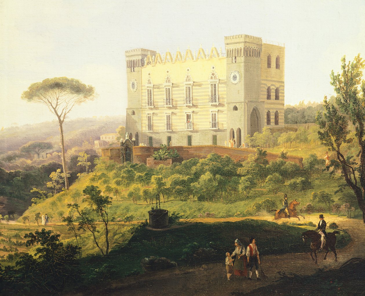 Villa Ruffo i Capodimonte, av Salvatore Fergola (1799-1874), Italien av Salvatore Fergola