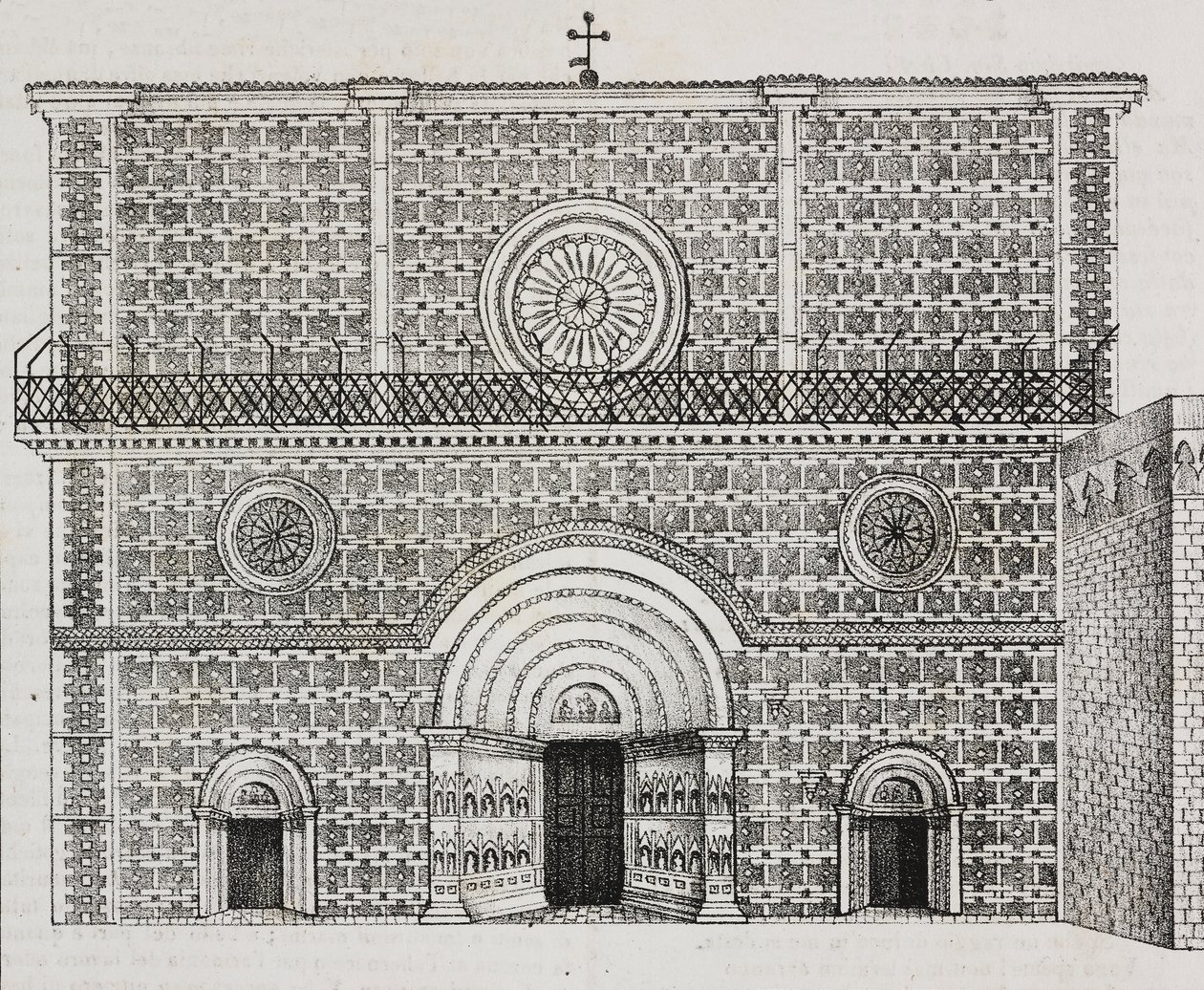 Fasad av basilikan Santa Maria di Collemaggio, L