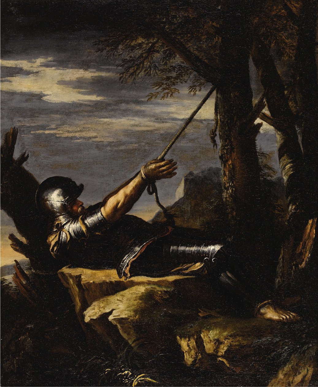 Ångerfulla Saint William of Maleval, ca. 1647-1648. av Salvatore Rosa
