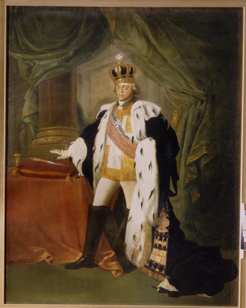 Porträtt av kejsar Paul I av Ryssland (1754-1801), klädd som riddare av Maltas orden. (Porträtt av kejsaren Paul I av Ryssland, i klänning av riddaren av den maltesiska orden). Målning av Salvatore Tonci (1756-1844), olja på duk av Salvatore Tonci