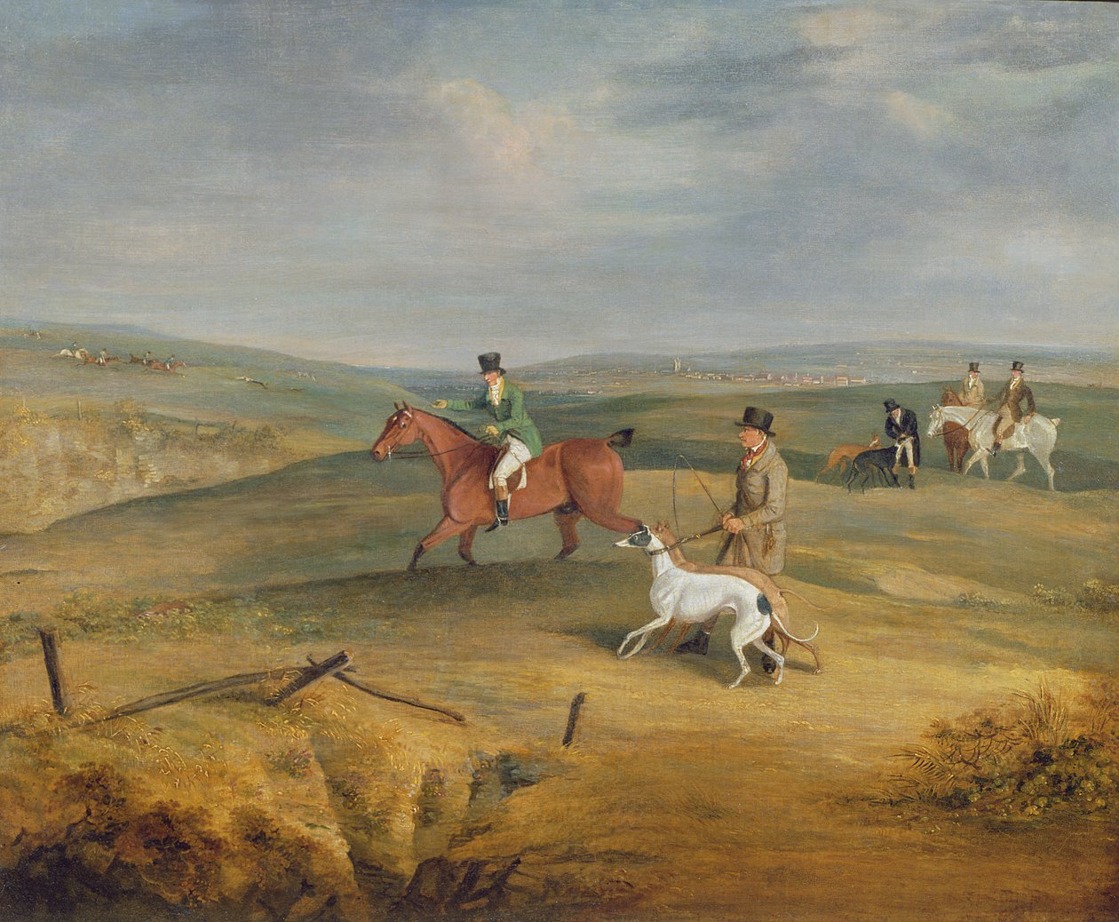 Coursing: hitta en hare (se även 444841, 444843) av Samuel Henry Alken
