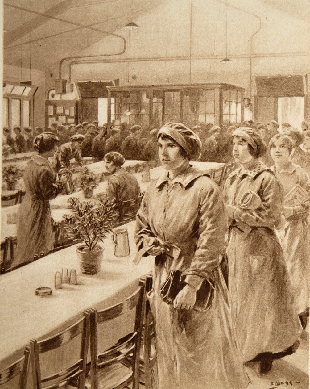 Kvinnliga ammunitionsarbetare, 1914-19 av Samuel Begg