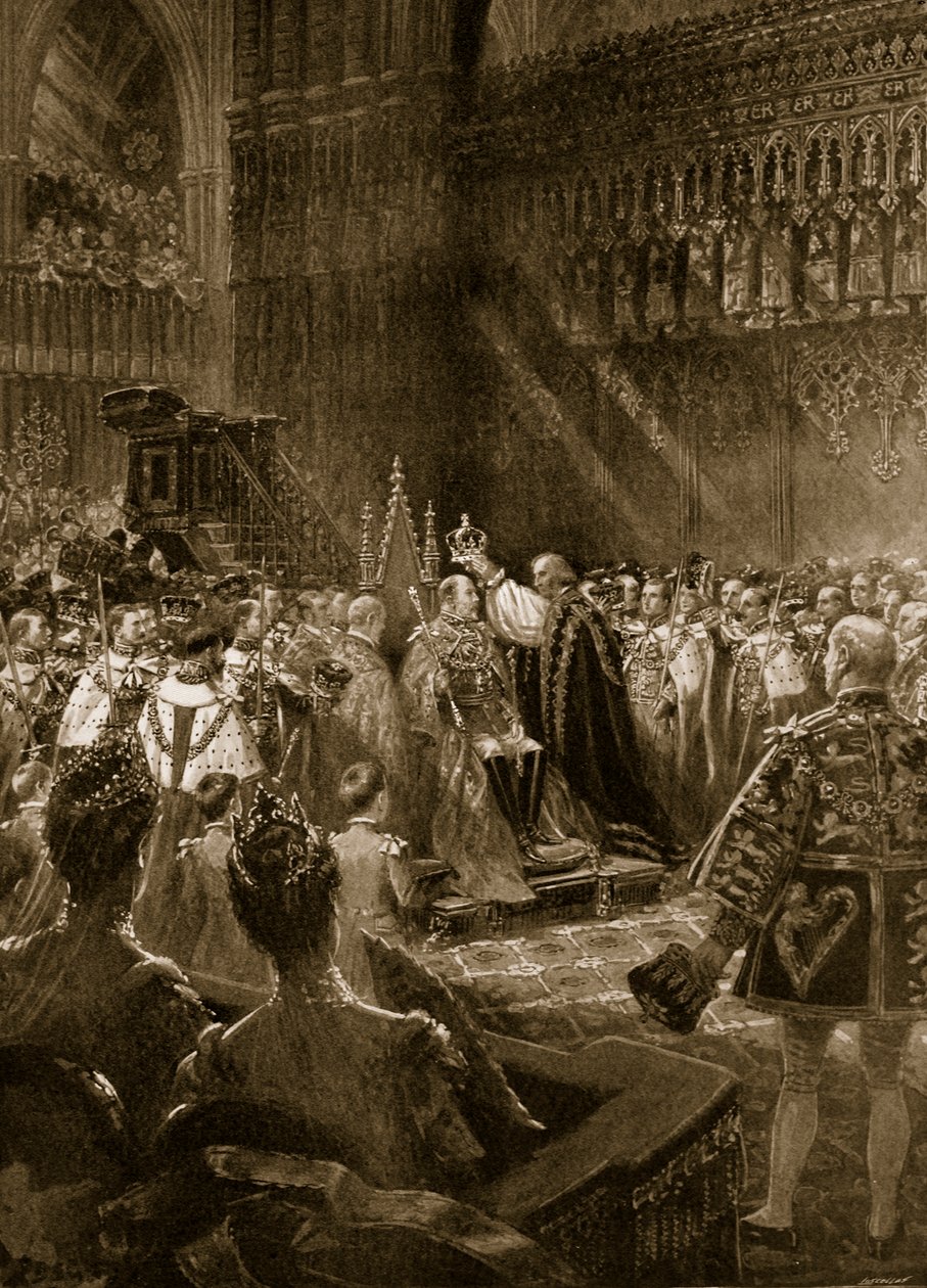Kröningsceremonin 1902: Kung Edward VII:s position under kröningakten, från 