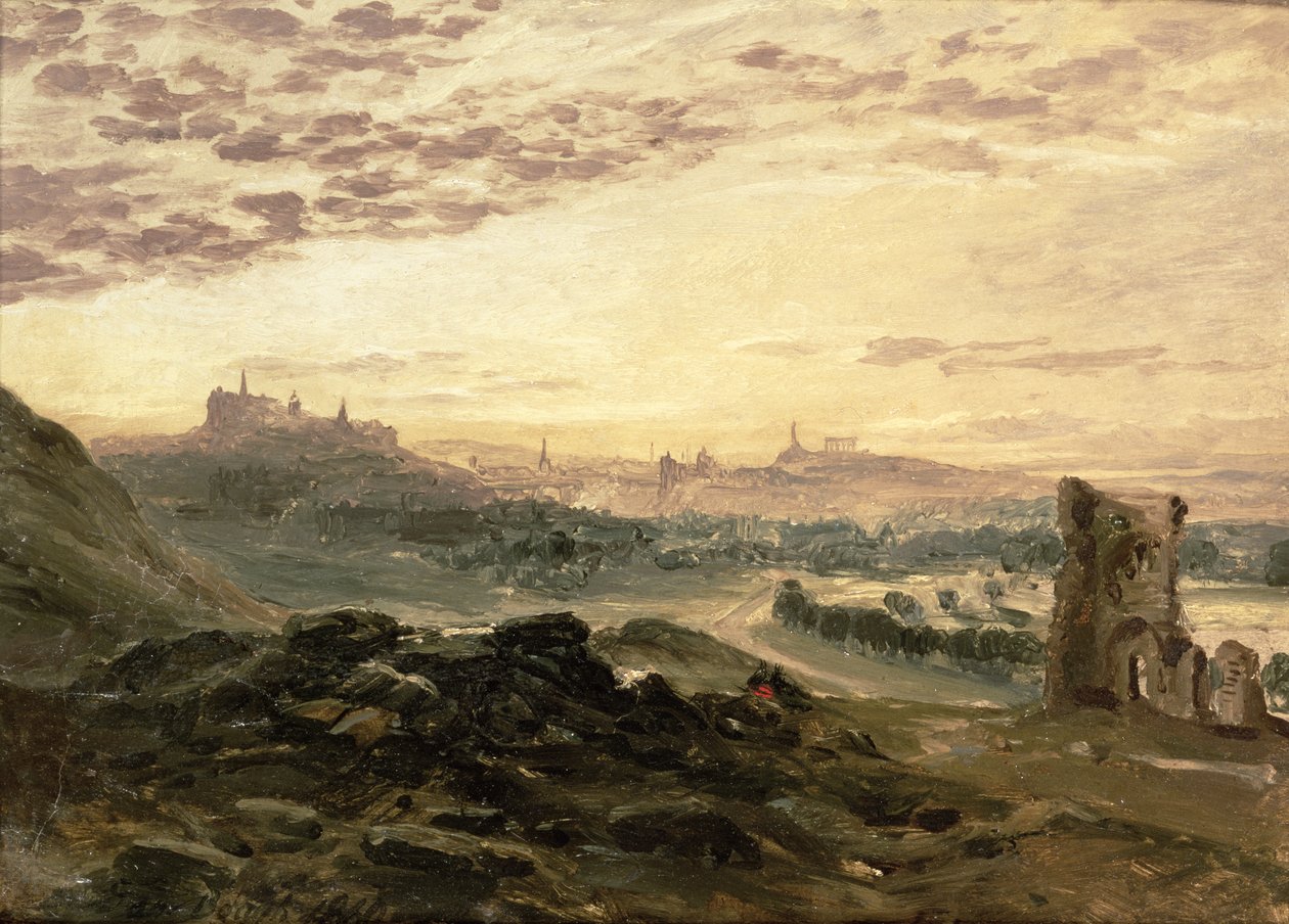 En panoramautsikt över Edinburgh av Samuel Bough