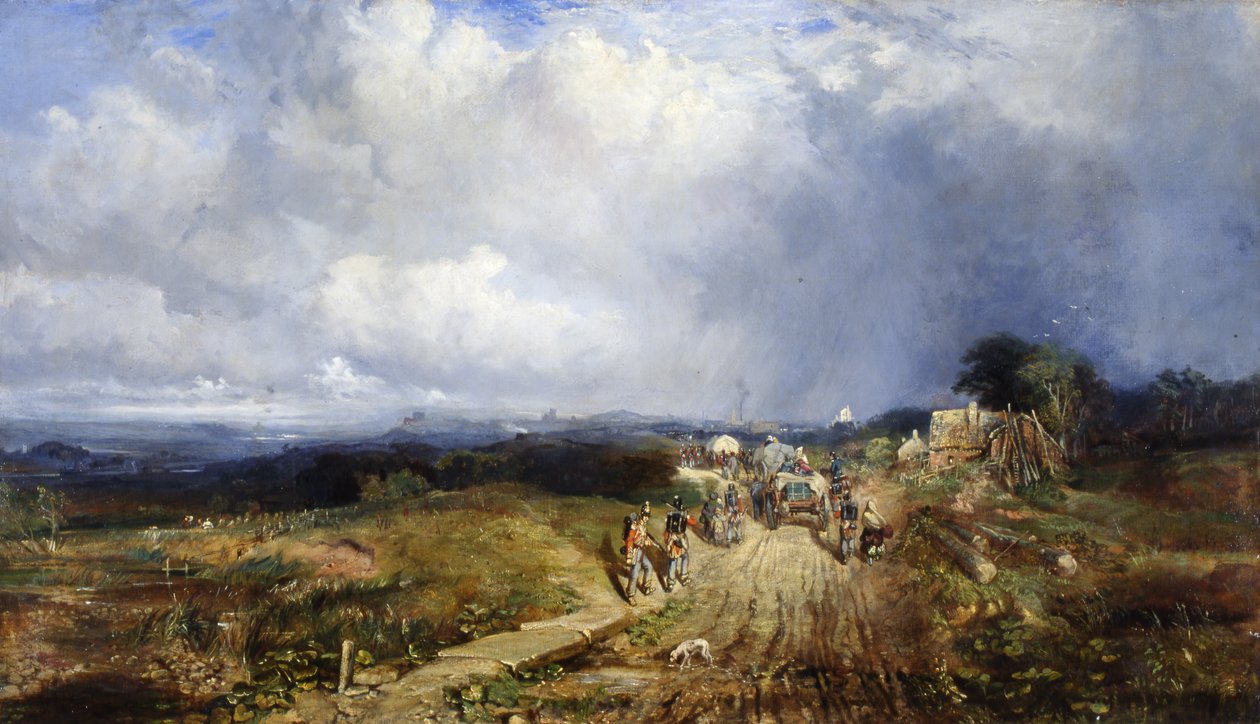 Bagagevagnar närmar sig Carlisle, 1849 av Samuel Bough