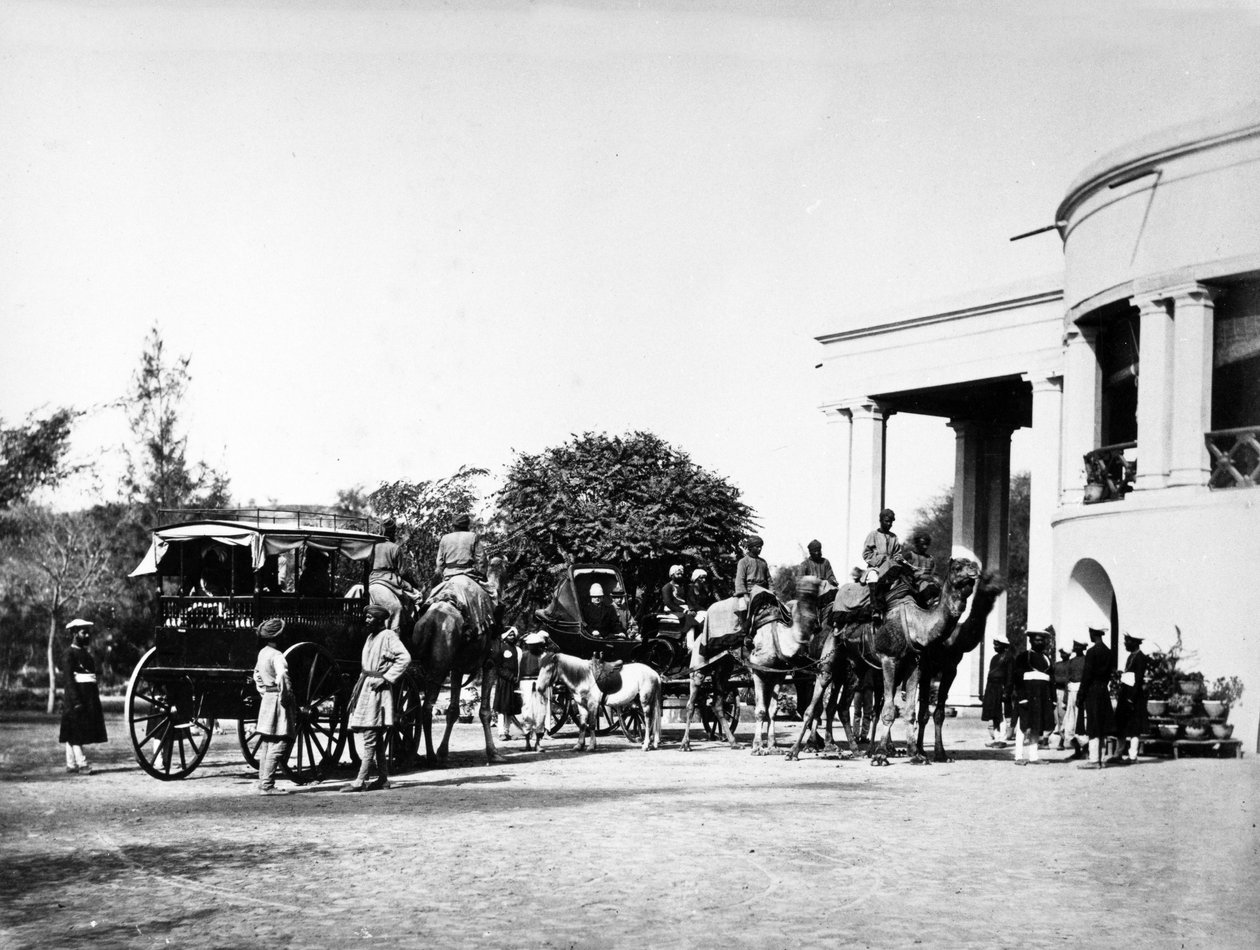 Löjtnantguvernör i Punjab och hans kamelvagn, 1864 av Samuel Bourne