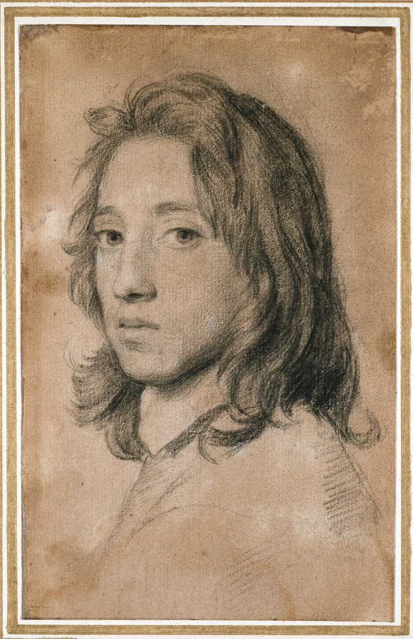 Porträtt av Thomas Alcock, 1600-talet (krita på papper) av Samuel Cooper