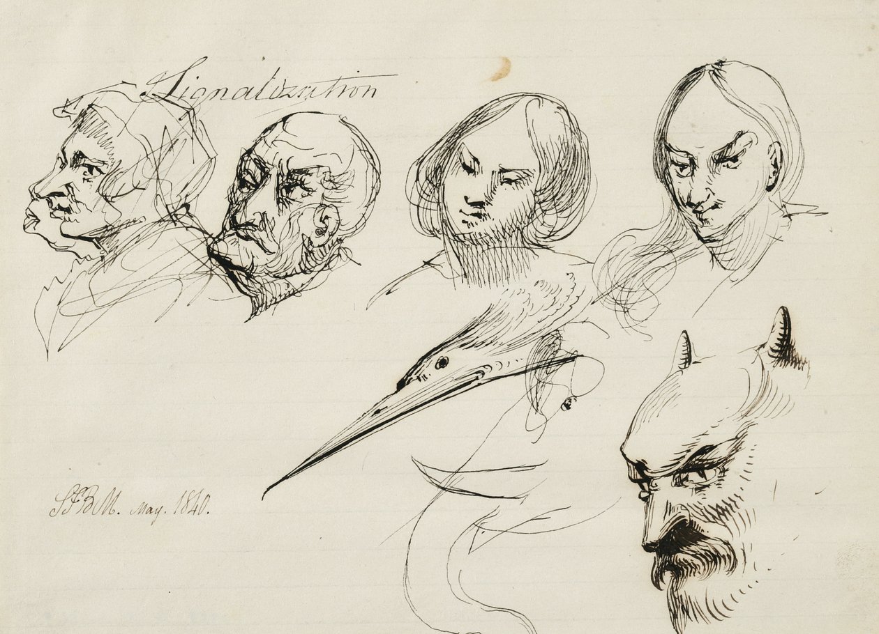 Signalization, 1840 (penna & mörkbrunt bläck på krämfärgat papper) av Samuel Finley Breese Morse