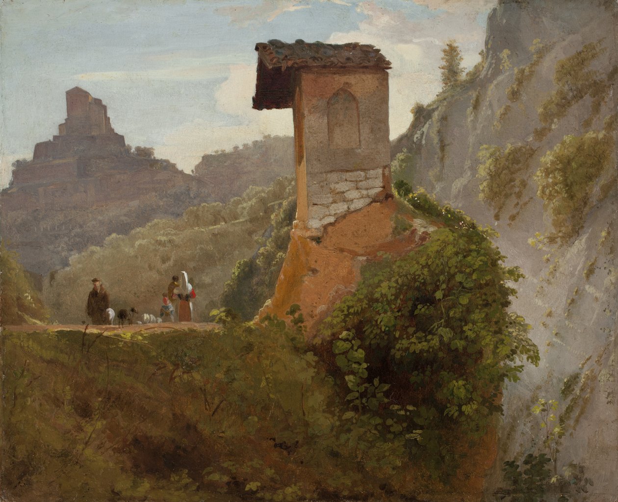 Skiss för Jungfrukapellet i Subiaco, 1830 (se även 250047) av Samuel Finley Breese Morse