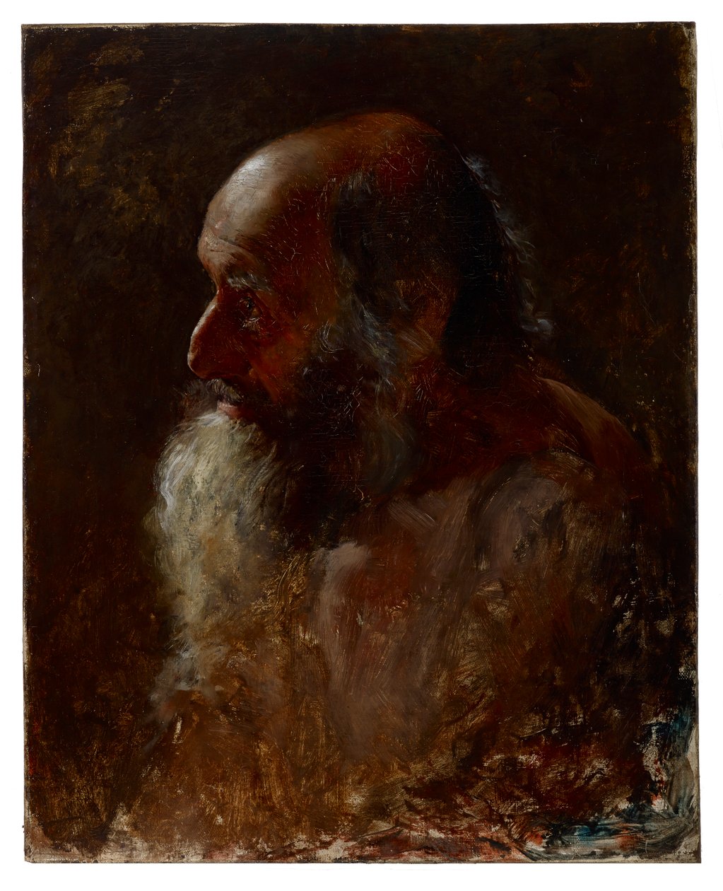 Studiehuvud (skäggig man) av Samuel G. Richards