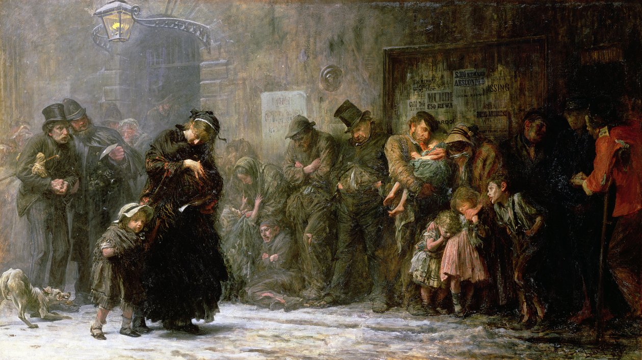Sökande till en tillfällig avdelning, 1874 av Samuel Luke Fildes