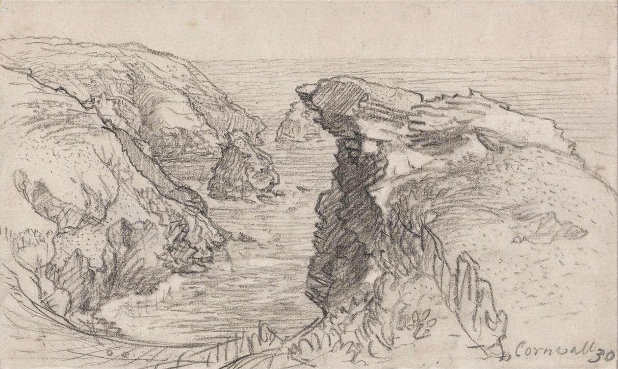 A Page from a Cornish Sketchbook- Cornwall 30 av Samuel Palmer