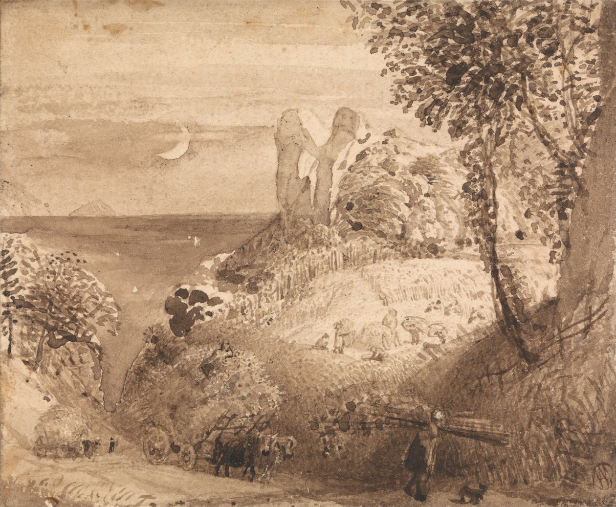 En pastoral scen av Samuel Palmer