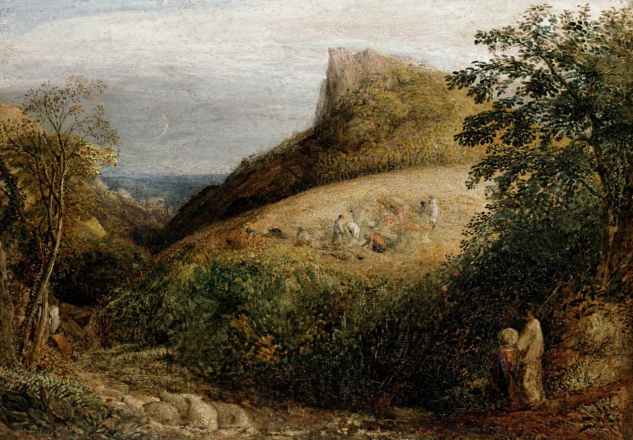 En pastoral scen, 1800-talet av Samuel Palmer