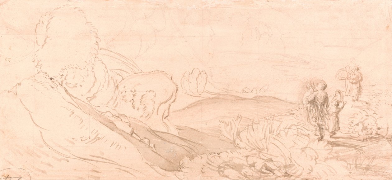 Landscape Sketch av Samuel Palmer