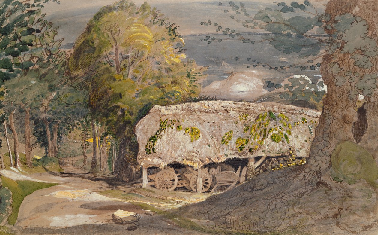 Landskap med lada, Shoreham av Samuel Palmer