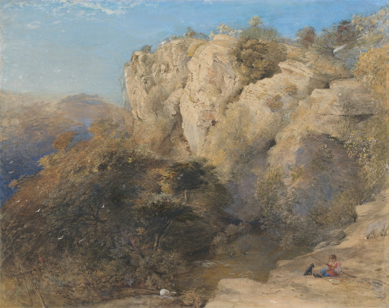 Rocky Landscape in Wales av Samuel Palmer