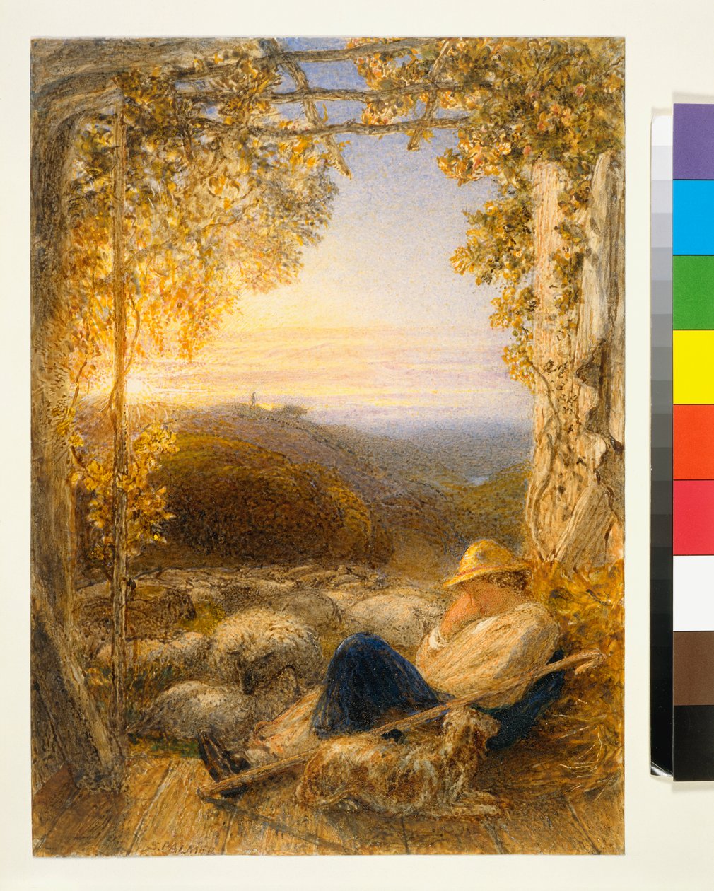 Sleeping Shepherd - Morgon, c.1857 av Samuel Palmer