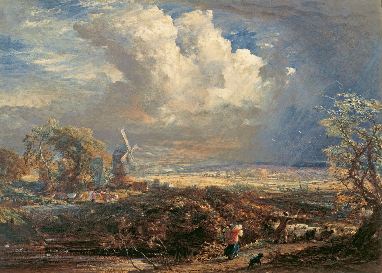 Summer Storm near Pulborough, Sussex av Samuel Palmer
