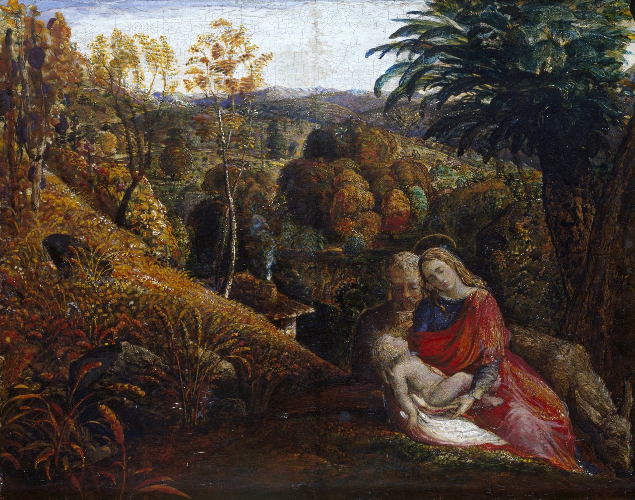 Resten på flykten till Egypten av Samuel Palmer