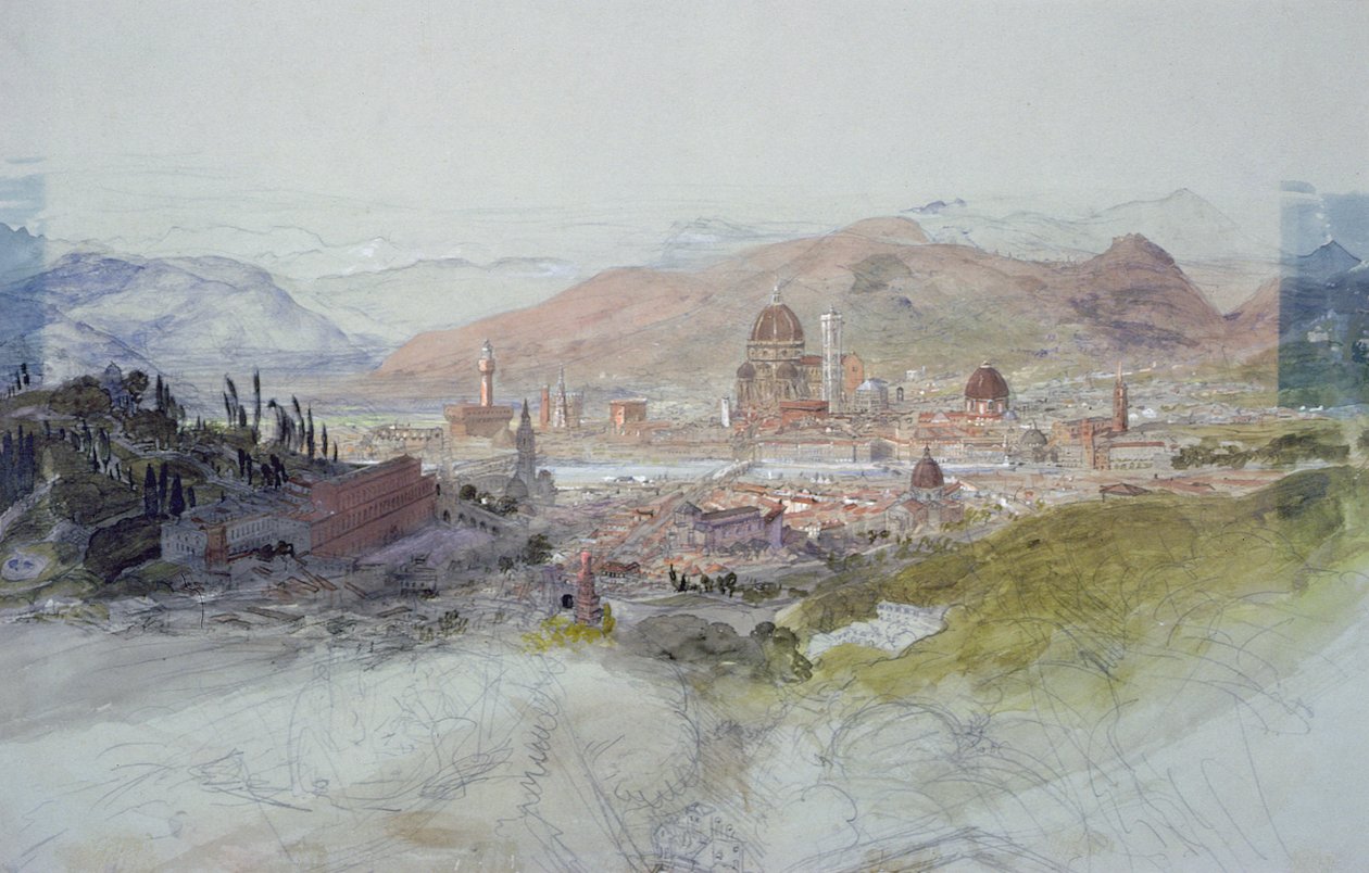 Utsikt över Florens, 1837-39 av Samuel Palmer