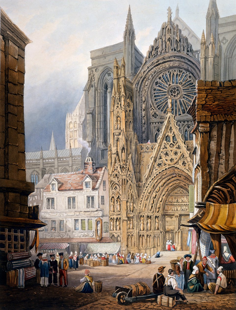 Rouens katedral av Samuel Prout