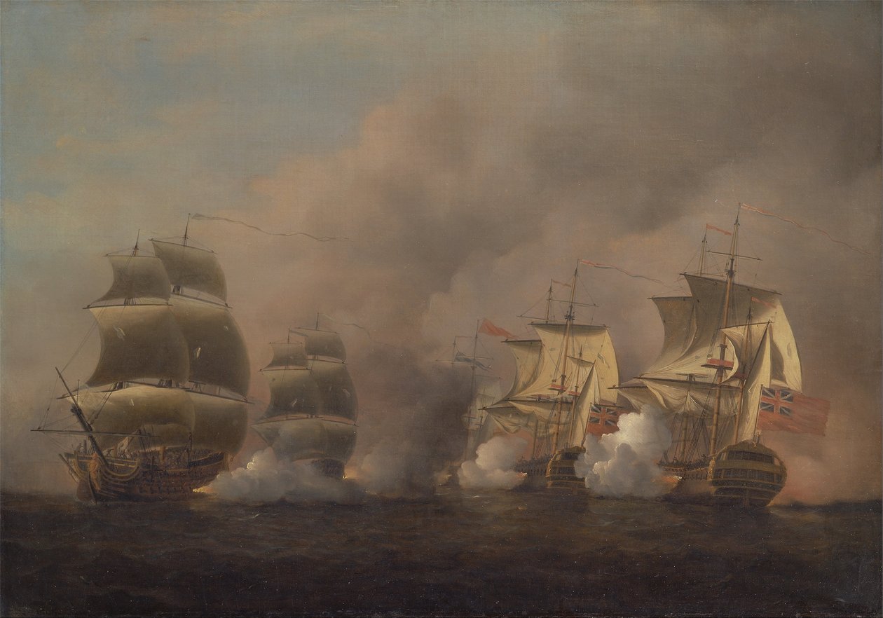 Action off the Cape of Good Hope av Samuel Scott