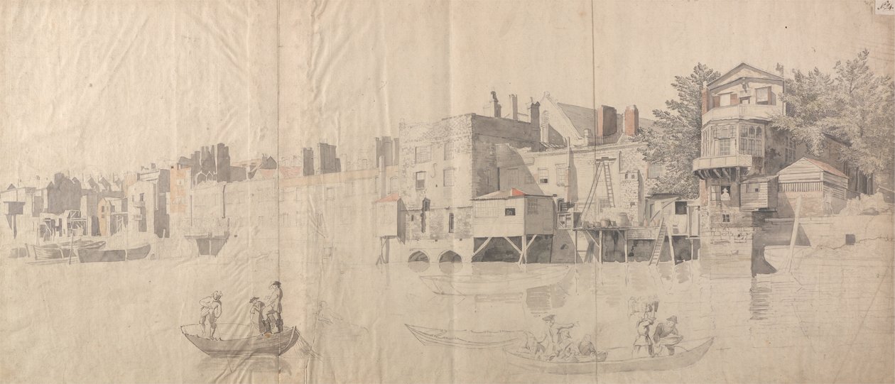 Thames Side Buildings av Samuel Scott