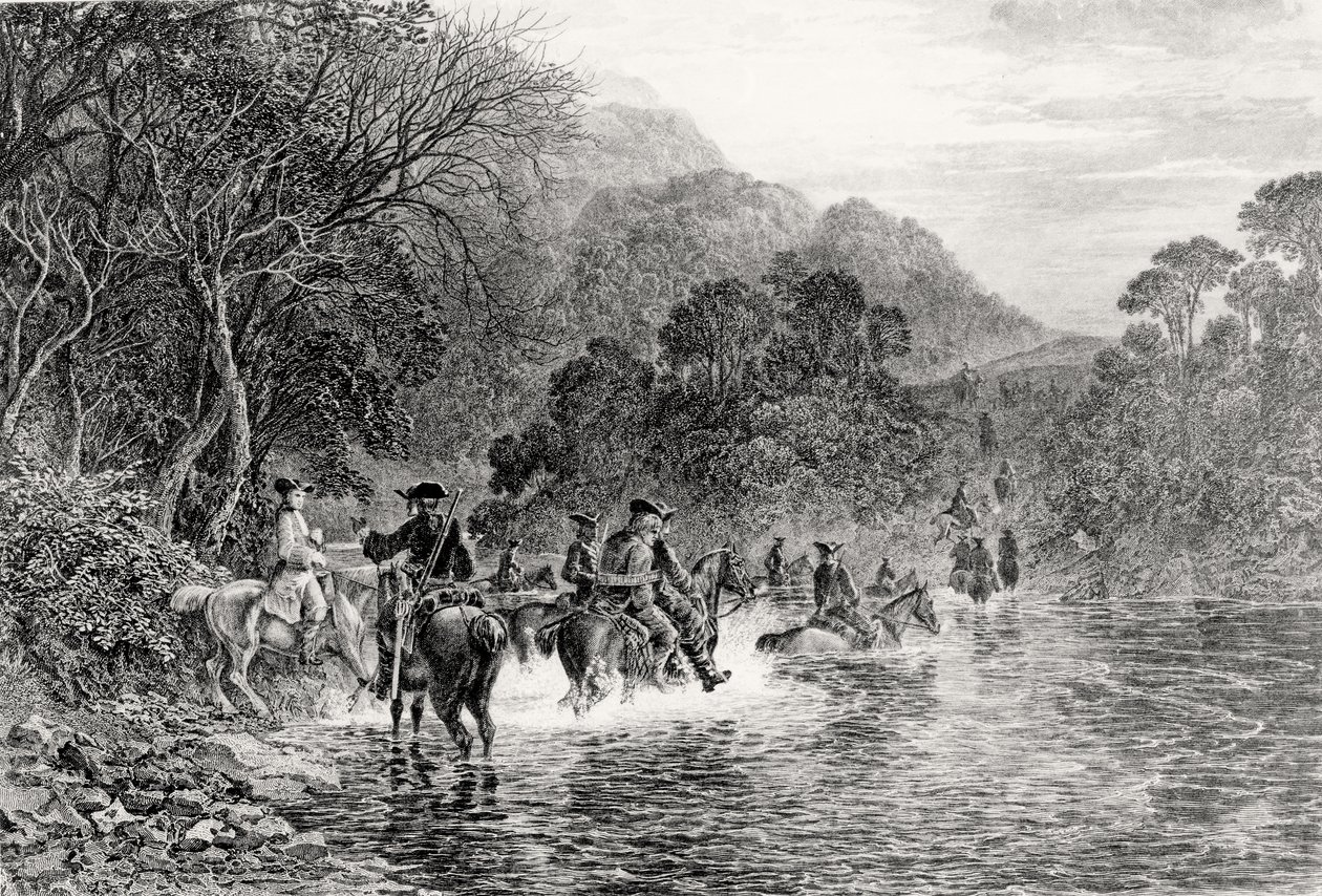 Rob Roy vid Ford, graverad av William Forrest av Samuel Bough