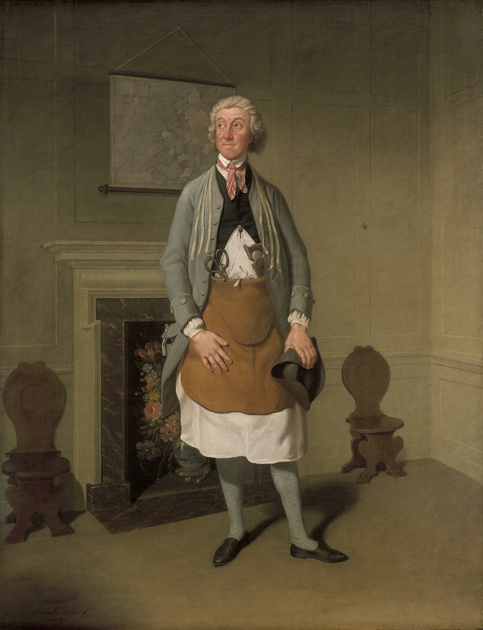 Mr Suett som Dicky Gossip i "Min mormor", 1797 av Samuel de Wilde