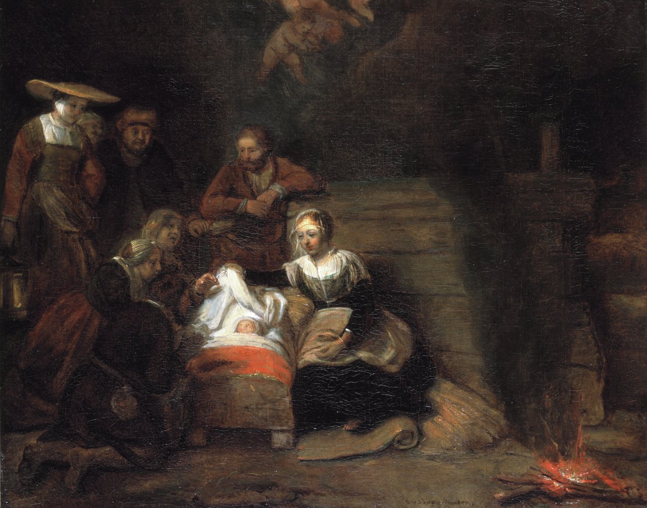 Tillbedjan av herdarna av Samuel van Hoogstraten