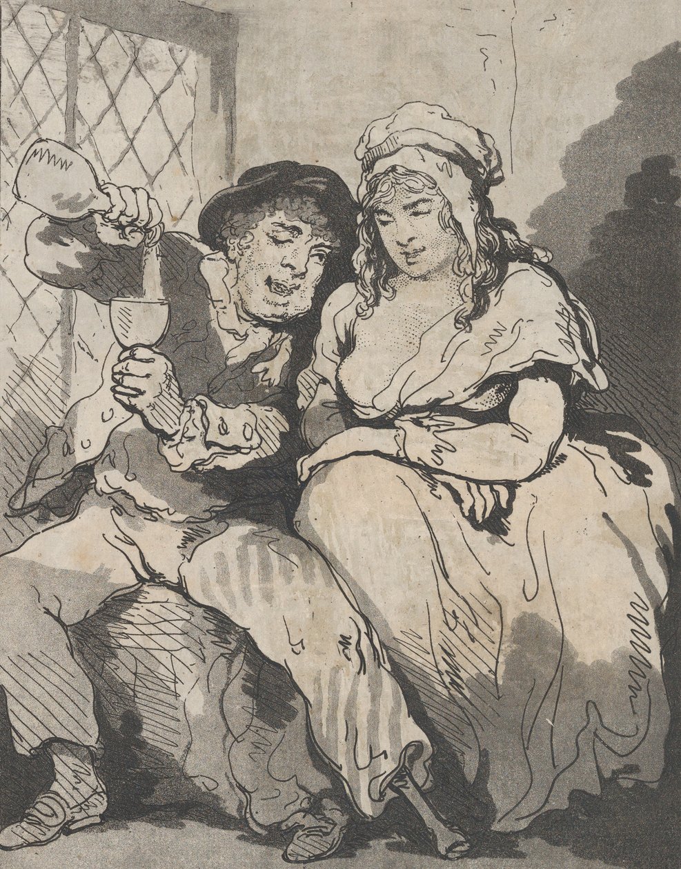 Uppvaktning i lågt liv, 15 december 1785. av Samuel Alken