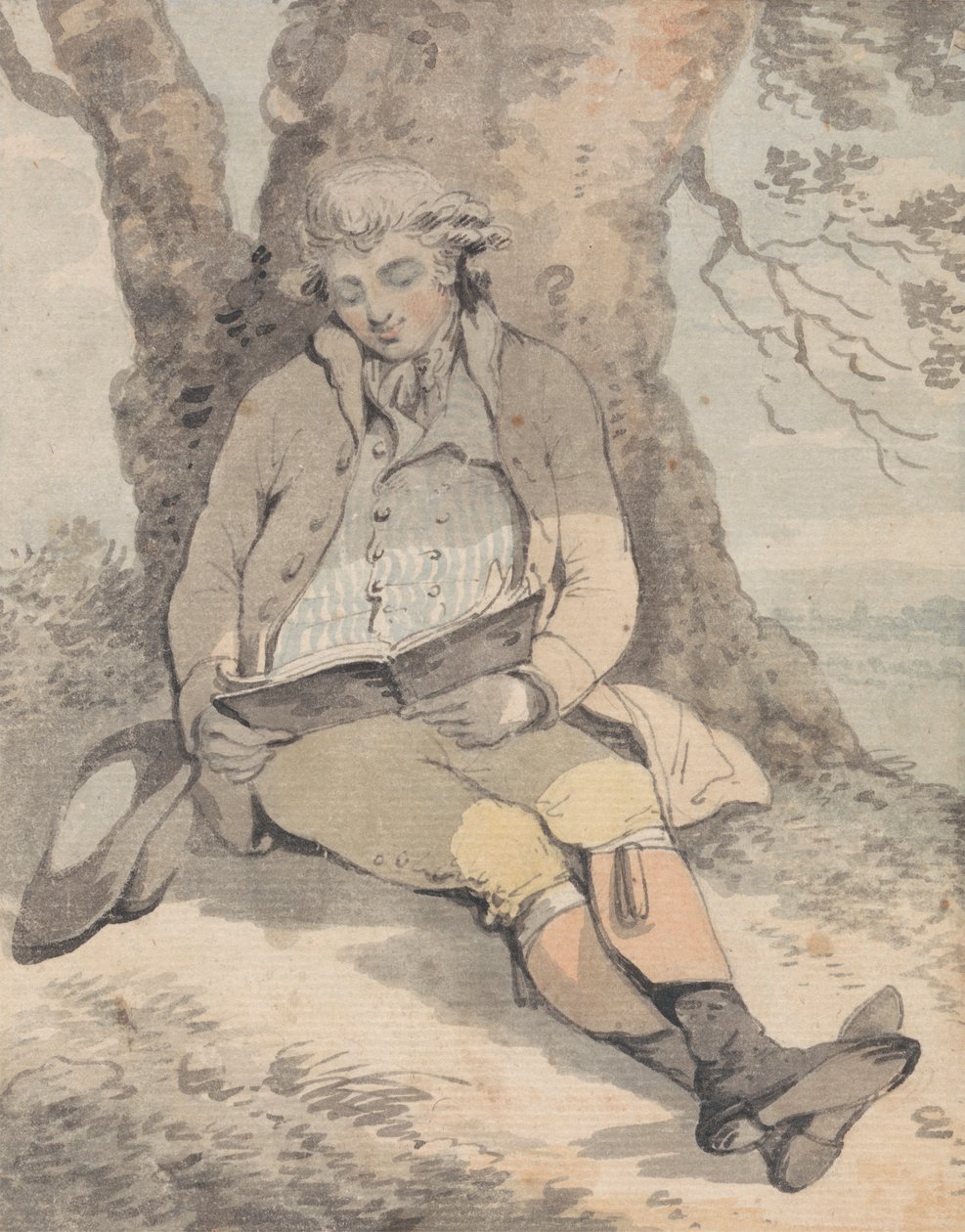 P. Wilkinson Esq. Att sitta i skuggan av en ek och lära sig vissla av Samuel Alken