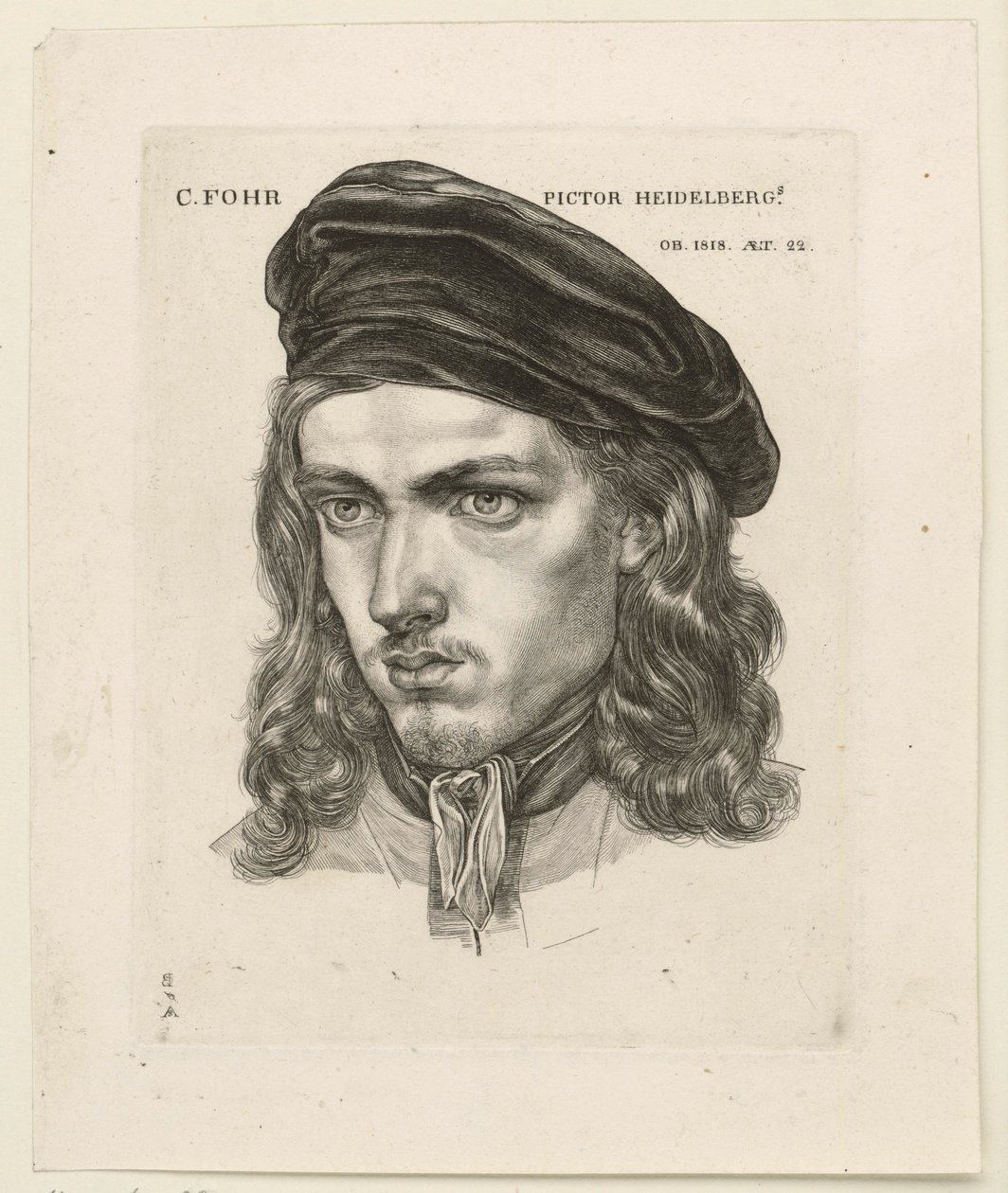 Porträtt av Karl Philipp Fohr av Samuel Amsler