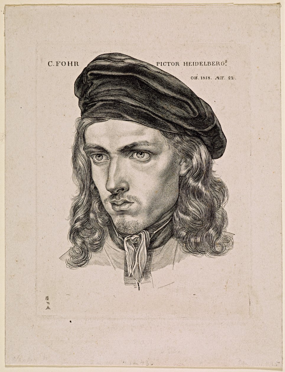 Porträtt av målaren Carl Philipp Fohr av Samuel Amsler