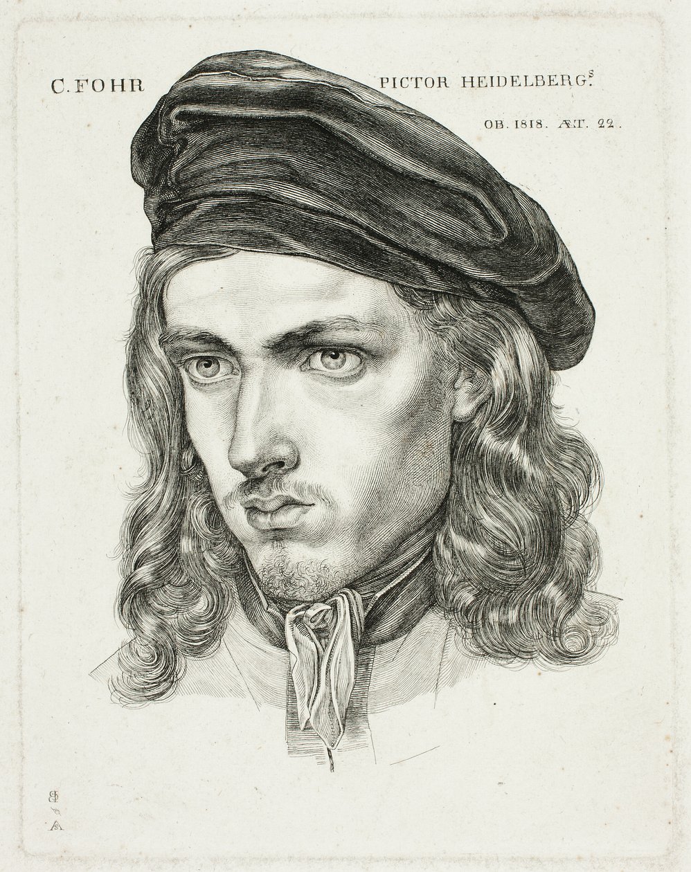 Porträtt av Karl Philip Fohr av Samuel Amsler