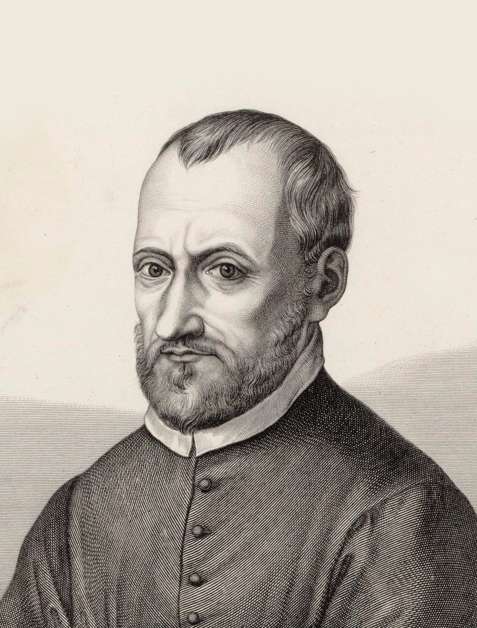 Porträtt av kompositören Giovanni Pierluigi da Palestrina 1526-1594. av Samuel Amsler