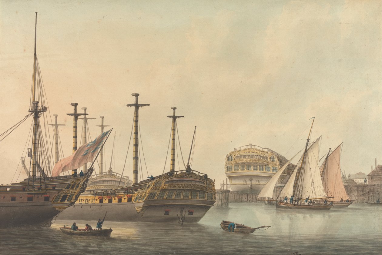Man-of-War ommonteras av Samuel Atkins