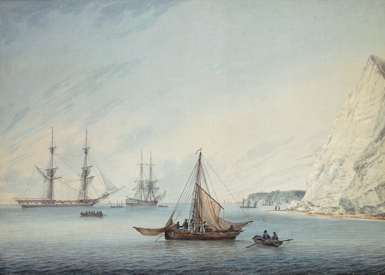 Frakt från Shakespeares klippa, 1806 av Samuel Atkins