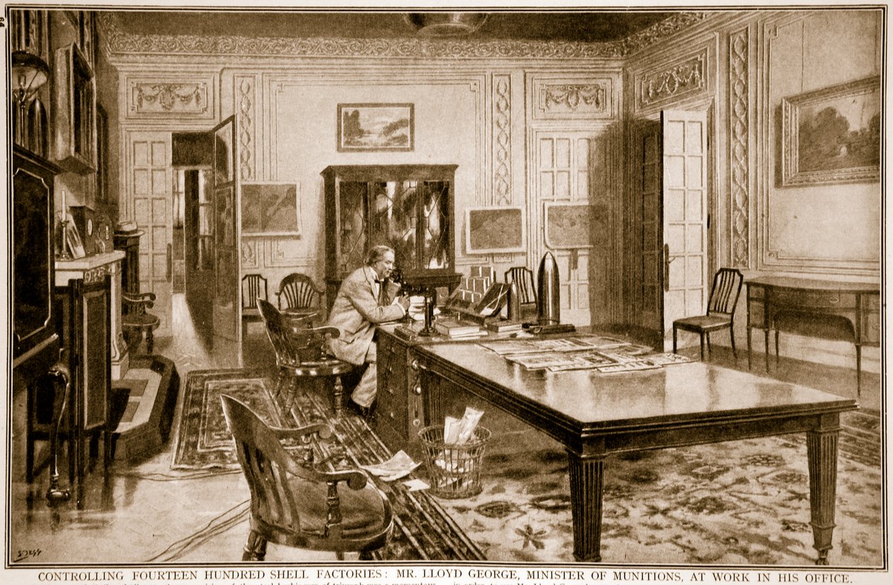 Kontroll av fjortonhundra skalfabriker: Lloyd George, krigsmaterielministern, på jobbet 1914-19 av Samuel Begg