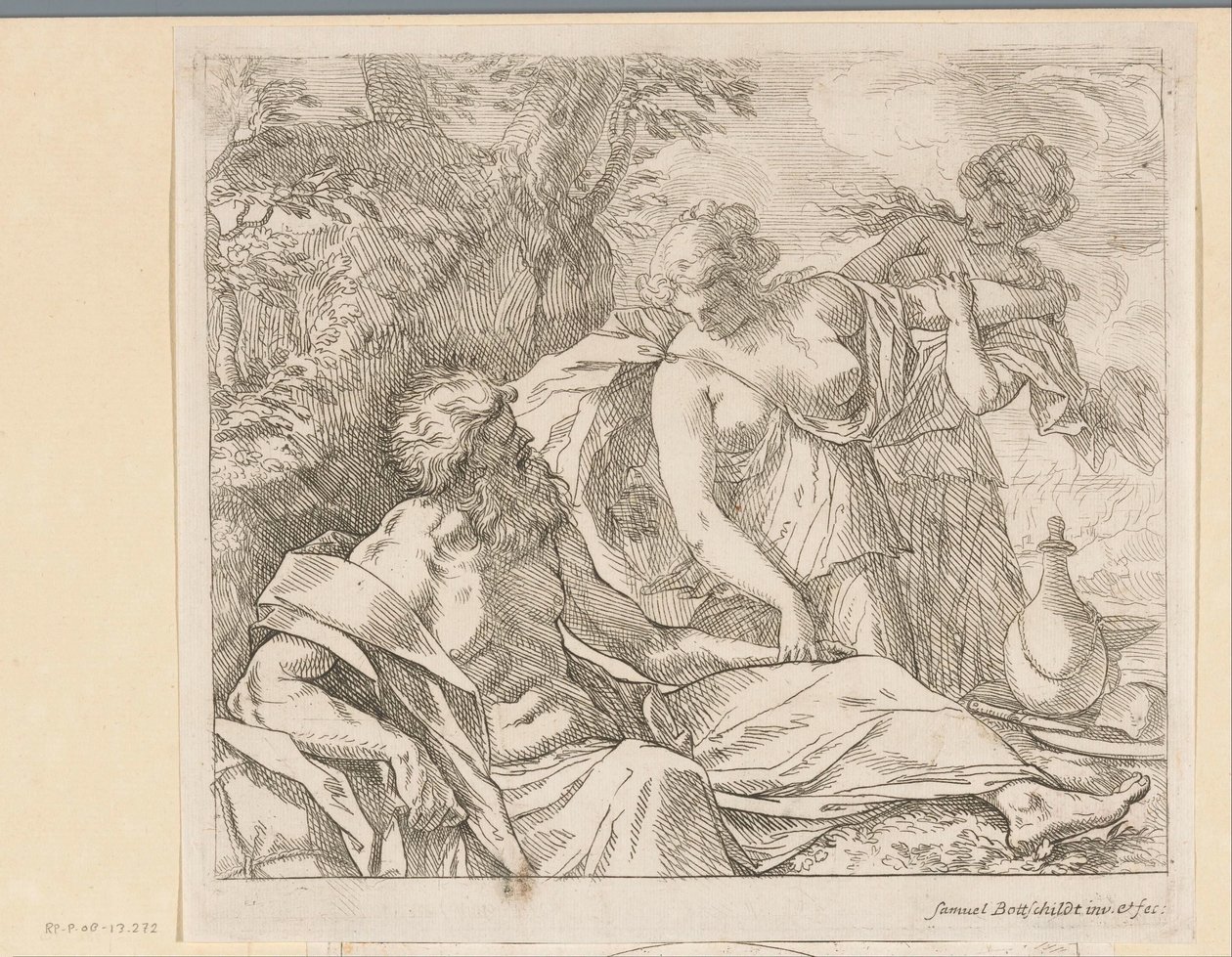 Lot och hans döttrar Olika mönster (serietitel) Opera Varia Historica, Poetica & Iconologica (serietitel) av Samuel Bottschild
