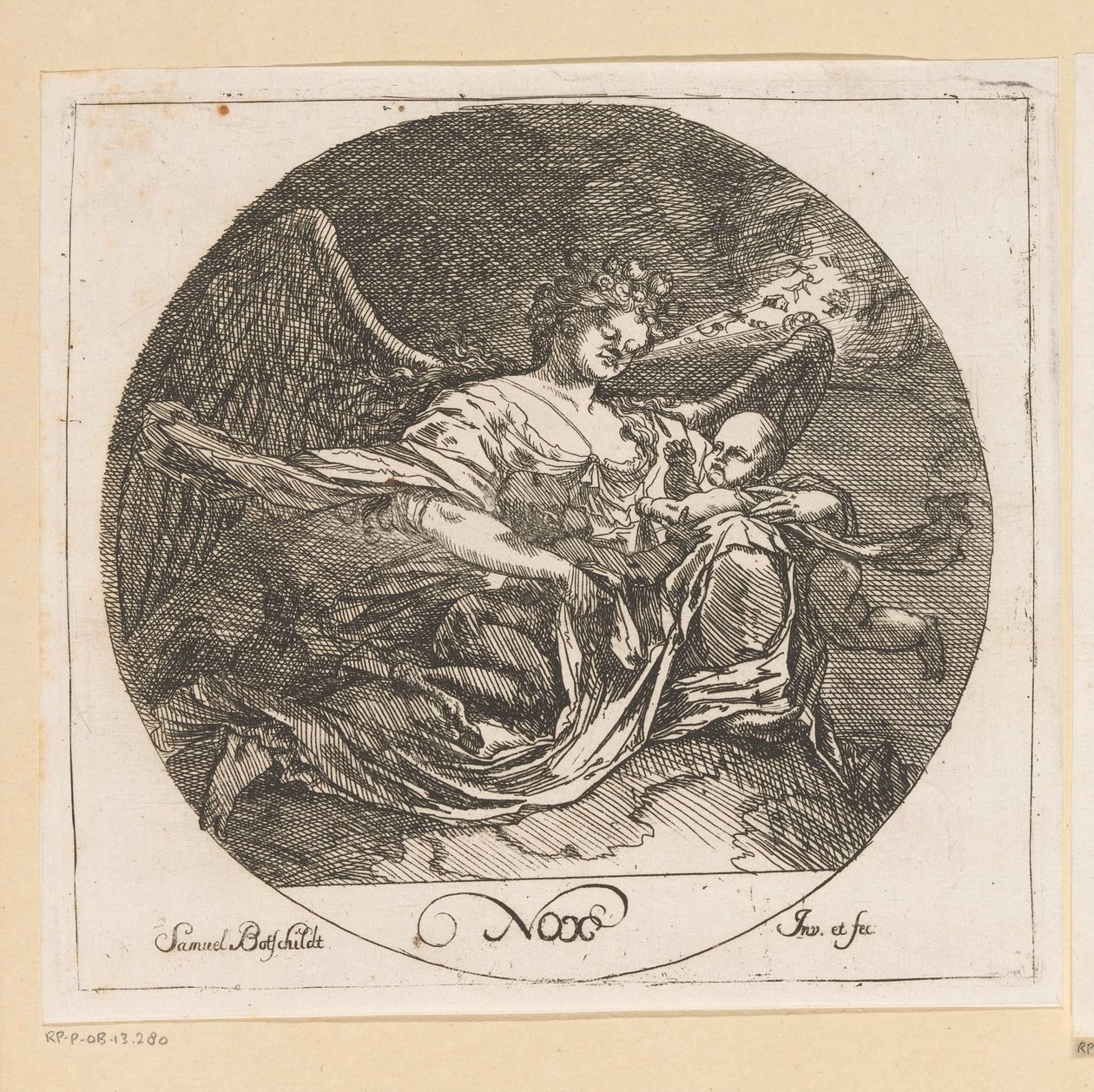 Nox (natt) Nox (titel på objekt) Fyra gånger på dagen (serietitel) Olika mönster (serietitel) Opera Varia Historica, Poetica & Iconologica (serietitel) av Samuel Bottschild