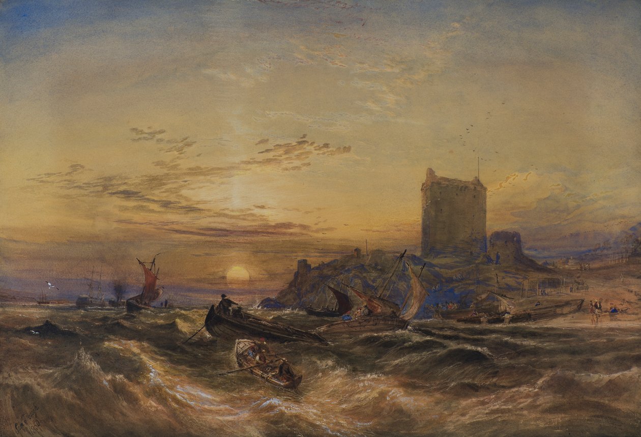 Broughty slott av Samuel Bough