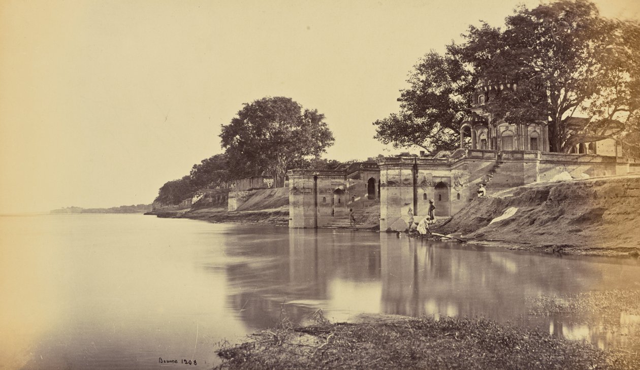 Cawnpore; Suttee Chowra Ghat, platsen för massakern av Samuel Bourne